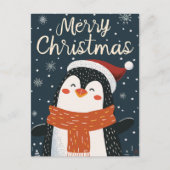 Cute Penguin Kerstmis Briefkaart (Voorkant)