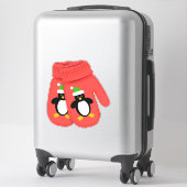 Cute Penguin | Kerstmis | Groot Sticker (Koffer)