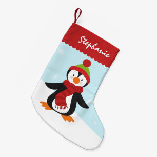 Cute Penguin kerststaart Stocking Kleine Kerstsok
