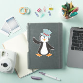 Cute Penguin, kleine pinguïn, pinguïn met Pet Sticker (iPad Cover)