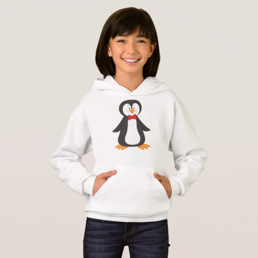 Cute Penguin, Little Penguin, Penguin met Bow Stro (Voorkant volledig)