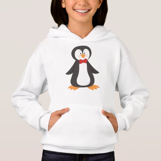 Cute Penguin, Little Penguin, Penguin met Bow Stro (Voorkant)