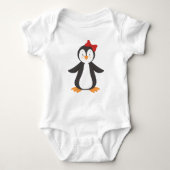 Cute Penguin, Little Penguin, Penguin with Bow Romper (Voorkant)