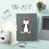 Cute Penguin, Little Penguin, Penguin with Bow Sticker (iPad Cover)