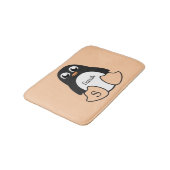Cute Penguin met Jouw naam Badmat (Gekanteld)
