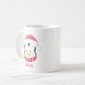 Cute Penguin Mug de Noël personnalisé (Devant gauche)