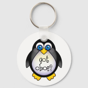 Cute Penguin Music heeft Oboe Sleutelhanger
