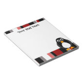 Cute Penguin Notitieblok - Rode streep (Schuin)