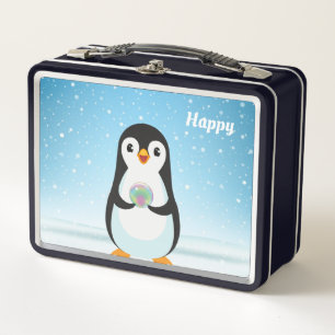 Cute Penguin on Light Blue