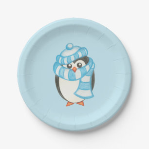 Cute Penguin Paper Borden Papieren Bordje