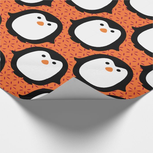 Cute Penguin Pattern Cadeaupapier (Hoek)