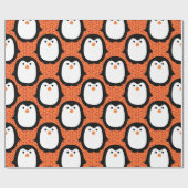 Cute Penguin Pattern Cadeaupapier (Vlak)