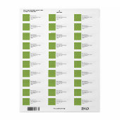 Cute Penguin Pattern on Green Background Etiket (Full Sheet)