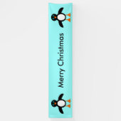 Cute Penguin Personalized Banner (Verticaal)