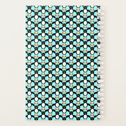 Cute Penguin Personalized Planner (Achterkant)