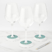 Cute Penguin Personalized Wijnglaslabel (Set)