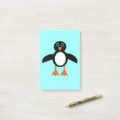 Cute Penguin Post merkt Pad op Post-it® Notes (Op bureau)