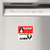 Cute Penguin Propre / Lave-vaisselle sale Magnet (In Situ (Lave-vaisselle))