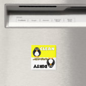Cute Penguin Propre / Lave-vaisselle sale Magnet (In Situ (Lave-vaisselle))