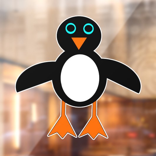 Cute Penguin Raamsticker (Vel 2)