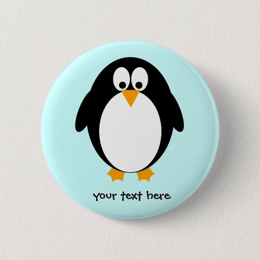 Cute Penguin Ronde Button 5,7 Cm (Voorkant)