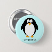 Cute Penguin Ronde Button 5,7 Cm (Voorkant /achterkant)