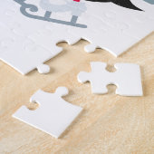 Cute Penguin Snow Scene - Merry Kerstmis Kinder Legpuzzel (Zijkant)