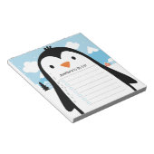 Cute Penguin Snow To Do List Children Illustration Notitieblok (Schuin)