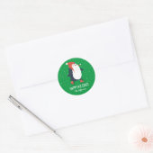 Cute Penguin Snowy Winter Holiday Animal Ronde Sticker (Envelop)