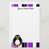 Cute Penguin Stationery Briefpapier (Voorkant / Achterkant)