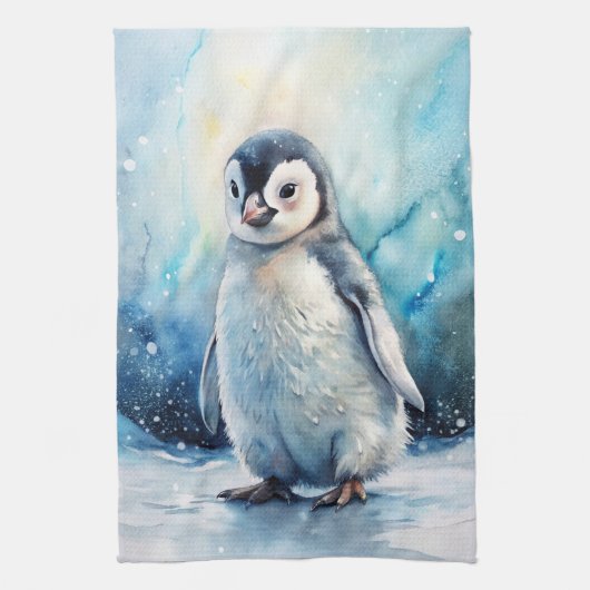 Cute Penguin Theedoek (Verticaal)