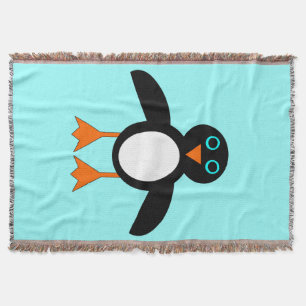 Cute Penguin Throw Blanket Deken