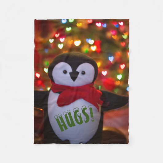 Cute Penguin Throw Blanket Fleece Deken (Voorkant)