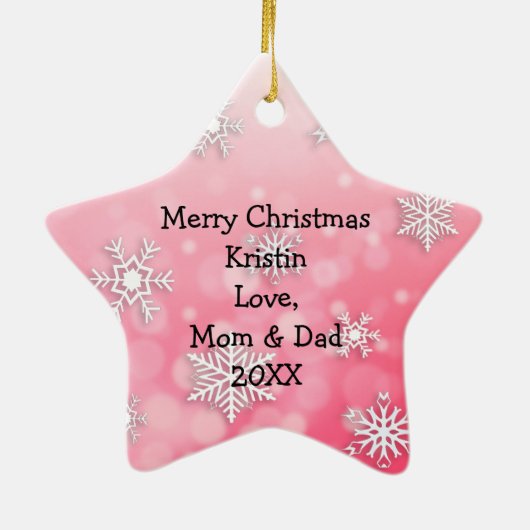 Cute Penguin Throwing Snowballen Kerstmis Keramisch Ornament (Achterkant)