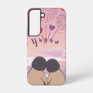 Cute Penguin Valentijnsdag Picknick Hoestelcase - Samsung Galaxy Hoesje