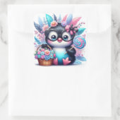Cute Penguin Vierkante Sticker (Tas)