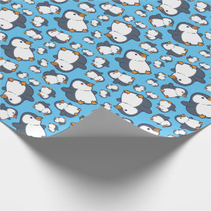 Cute Penguin Winter Kids Birthday Party Cadeaupapier