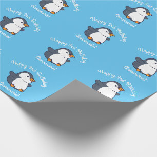 Cute Penguin Winter Kids Birthday Party Cadeaupapier