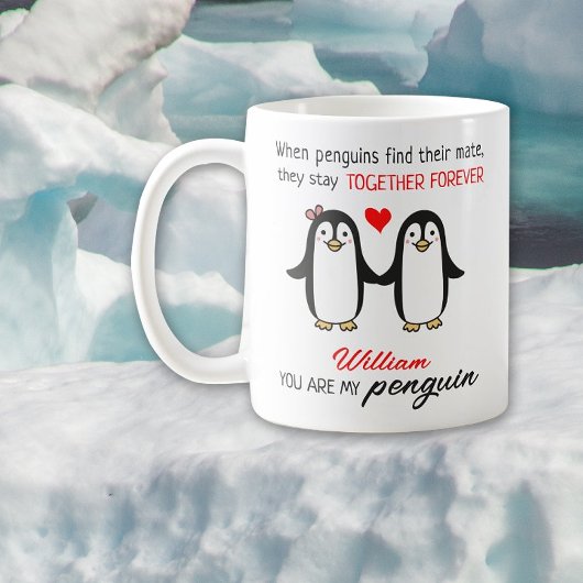 Cute Penguins Co-forever, Valentijn Day Koffiemok