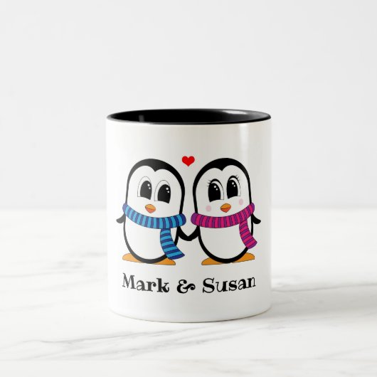 Cute Penguins Couple Mug (Centre)