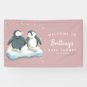 Cute Penguins Girl Winter Baby shower Spandoek