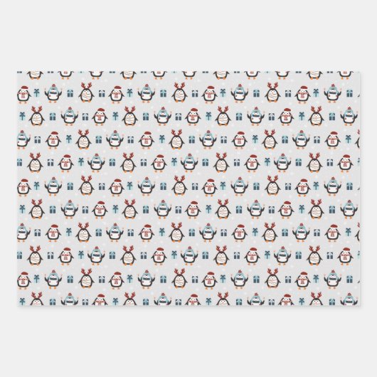 Cute Penguins Inpakpapier Vel (Voorkant 2)