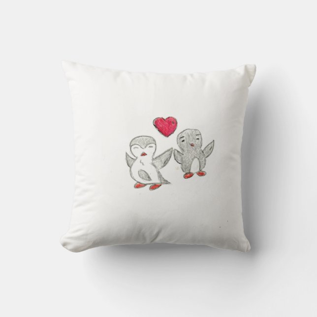 Cute Penguins Kussen (Voorkant)