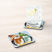 Cute Penguins Onderzetters voor kerstmis (Rechterzijde)