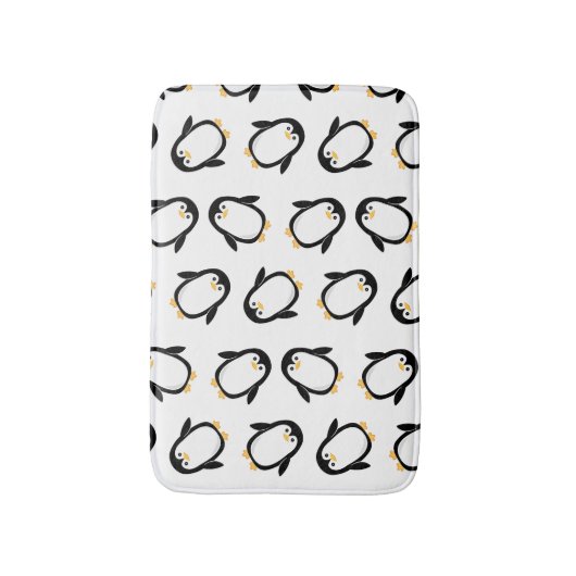 Cute Penguins Pattern Badmat (Voorkant Verticaal)