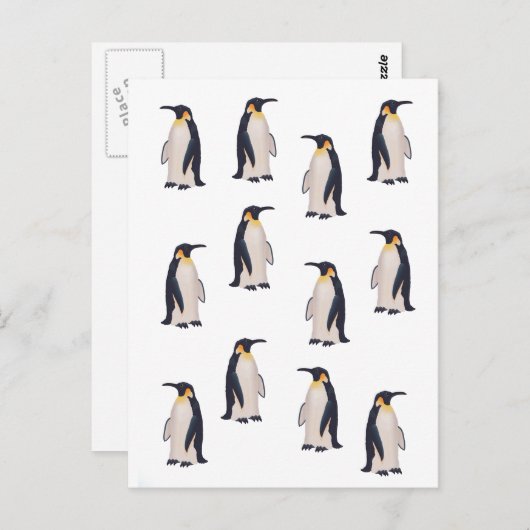 Cute Penguins Pattern Briefkaart (Voorkant / Achterkant)