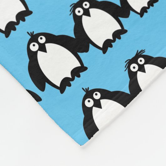 Cute Penguins Pattern Fleece Deken (Hoek)