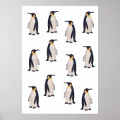 Cute Penguins Pattern Poster (Voorkant)