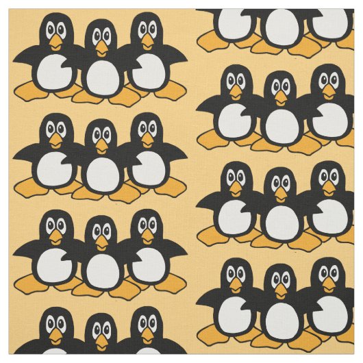 Cute Penguins Pattern Stof (Swatch)
