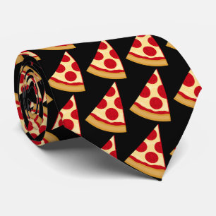 Cute pepperoni pizza tranche motif cravate